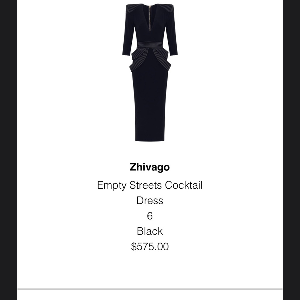 Zhivago Black Long Sleeve Dress